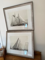 Two Framed Front Gate Sepia Ship Photos - MB15