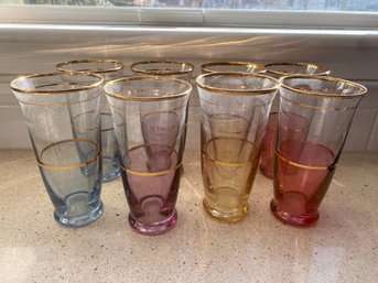 8 Vintage Pretty Glasses In Multiple Colors