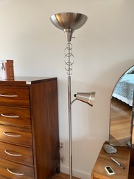 6 Foot Brush Nickel Reading Floor Lamp - MB11