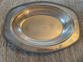 Silver Serving Bowl With Detailed Edging - Unmarked Yet Tested Silver - S10