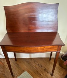 Antique Console / Game Table With Serpentine Edges - 13LV