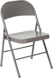 #53 Flash Furniture HERCULES Series Double Braced Gray Metal Folding Chair