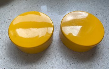 Vintage Yellow Coasters In Case Made In Japan- 2 Sets