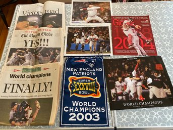 Boston Red Sox And Patriots Memorabilia - 15