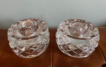 Pair Of Waterford Crystal Candle Holders