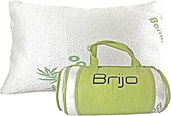 #167 Bamboo Shredded Memory Foam Pillow Hypoallergenic Anti Snoring Standard Size By Brijo