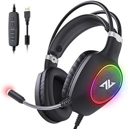 #166 ABKONCORE Gaming Headset With Noise-canceling Microphone Lightweight PS4 Headset With 50mm Speaker Driver