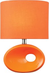 #24 Lite Source LS-22315ORN Hennessy Table Lamp, 5' X 9' X 12.5',Ceramic, Fabric, Orange