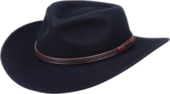 #167 Silver Canyon Mens Vail Wool Felt Water Repellent Crushable Outback Western Hat