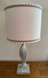 Gray Lamp With Studded Lamp Shade - MB16