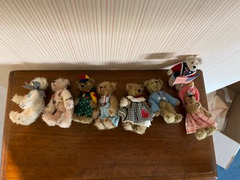 Vintage Miniature Handmade Mohair Teddy Bears - Lot Of 8 - 130br1