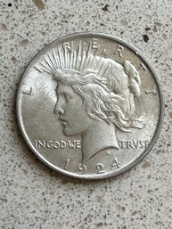 1924 Peace Silver Dollar - 10