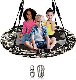 #51 LAEGENDARY Saucer Swing For Kids And Adults - 40 Inch Round Tree Swing Cammo