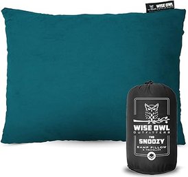 #130 Wise Owl Outfitters Camping Pillow - Travel Pillow Compressible Memory Foam Pillow-M/L