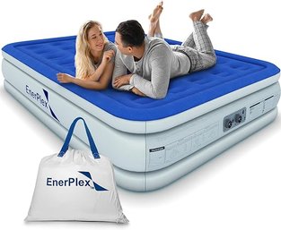 #48 EnerPlex Air Mattress With Built-in Pump Double Height Inflatable Mattress With Dual Pump