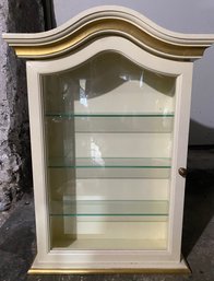 Elegant Collections Cabinet With Glass Door And 3 Glass Shelves