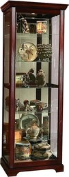 #99 Pulaski Two Way Sliding Door Curio, 30 By 20 By 80-Inch, Victorian Cherry Finish, Brown