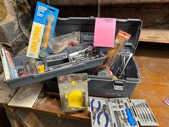 Grey Tool Box With Tools - B10
