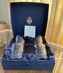 4 NEW Faberge Atelier Crystal Classes In Faberge Box - 16LV