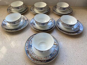 Noritake The Maylay 7 Sets - Cup, Saucer, Dessert Plate