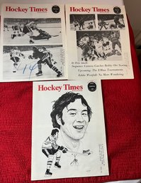 Lot Of 3 Hockey Times Magazine  January, February & March 1972