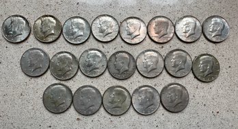 20 (Twenty) Kennedy Half Dollars - 8 (eight) 1968 D - 5 (Five) 1967 - 7 (seven) 1966 - 29