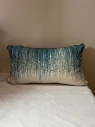 Turquoise Beaded Decorative Pillow