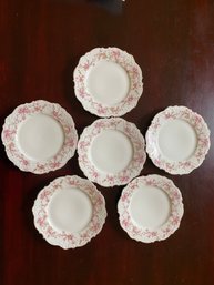 Sileson Desert Plates With Pink Floral Pattern - 17