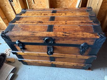 Vintage Trunk On Casters