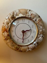 Shells And Acrylic Battery Operated Wall Clock  - B5