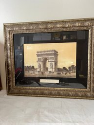 Framed Unsigned Arc De Triomph Engraving