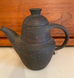 Collectors Tall Primitive Tea Pot Signed And Stamped