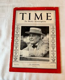 #74 September 19,1932 Time Magazine Col. Jacob Ruppert On Cover