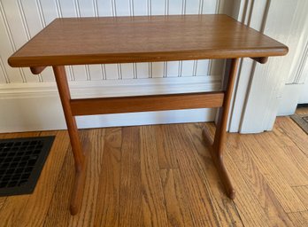 Mid Century Teak Small Table - Stamped Made In Denmark