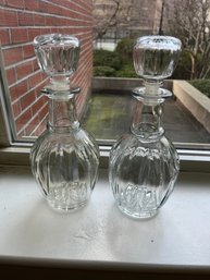 2 Crystal Glass Star Stopper Decanters - 35