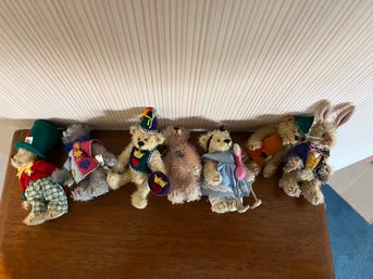 Vintage Miniature 3 Inch Handmade Mohair Teddy Bears - Lot Of 7