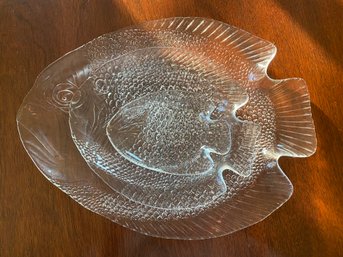 3 Glass Fish Platters By Arcoroc France