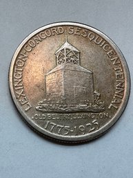 1775-1925 Lexington Concord Sesquicentennial Commemorative Silver Half Dollar - 34