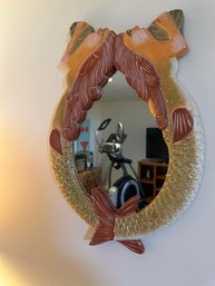 Double Mermaid Wooden Mirror - B6