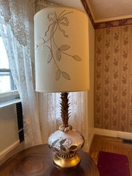 Exquisite Large Hand Painted Boudoir Lamp - Br1