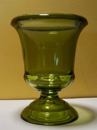 Mid Century Green Glass Vase