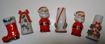 Vintage Lot Of 6 Candleholder Figurines  (made In Japan)