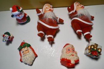 Lot Of 7 Vintage Christmas Santas