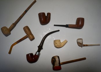 Vintage Lot Of 8 Smoking Pipes