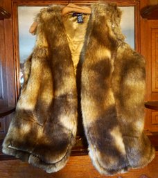 #8 Brown Sugar Faux Fur Vest Size 1X