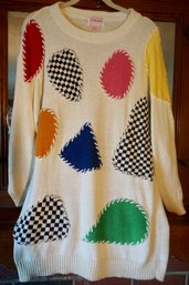 #18 Vintage Easter Egg Sweater Size S
