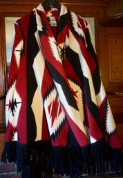 #34  Vintage Roaman's Southwestern Fringed Jacket/cape Size M