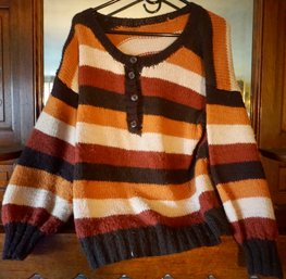 #36 Vintage Handmade Fall Color Pull Over Sweater No Size