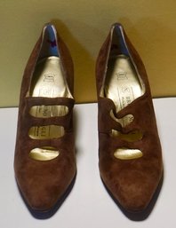 #65 Bruno Magli Brown Suede Shoes 8B