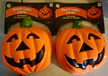 Lot Of 8 Pumpkin Porch Light Covers